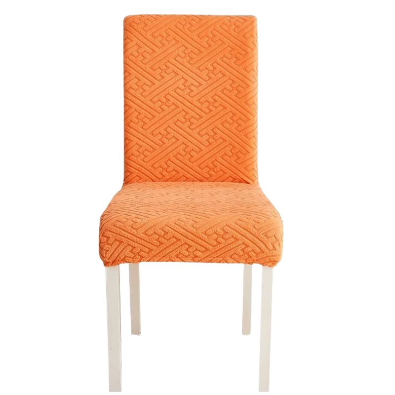 Anyseat Chair Cover Orange Puzzle Design with Anti-Dirt and Elastic Material for Dining Room Kitchen Wedding Hotel Banquet Restaurant