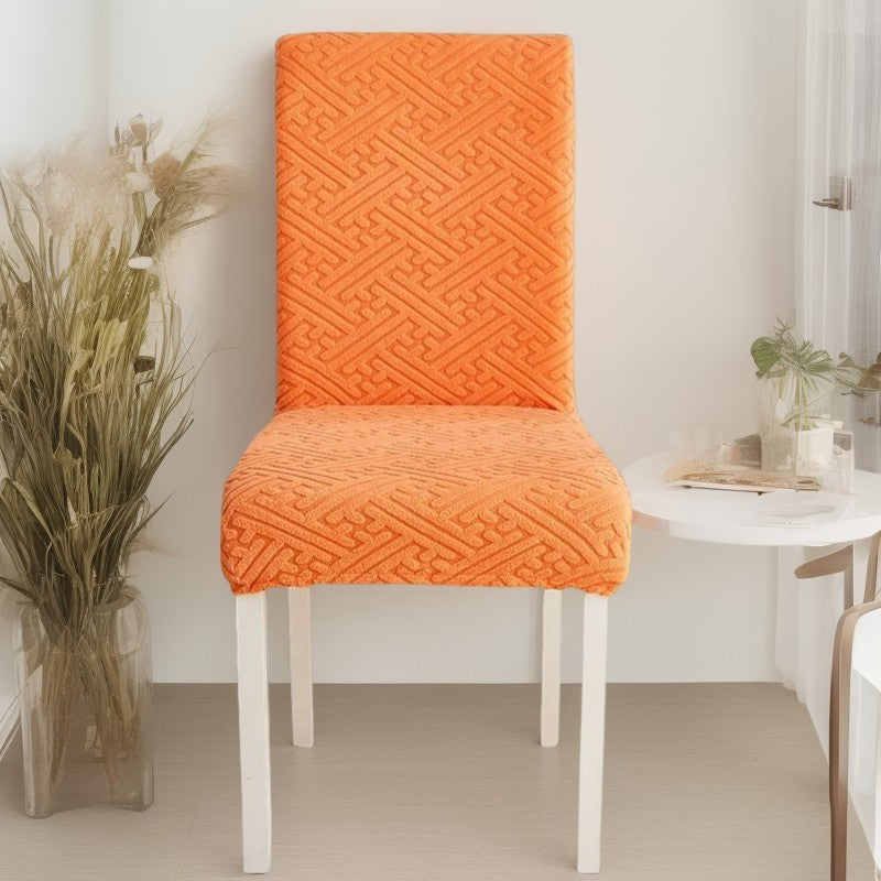 Anyseat Chair Cover Orange Puzzle Design with Anti-Dirt and Elastic Material for Dining Room Kitchen Wedding Hotel Banquet Restaurant