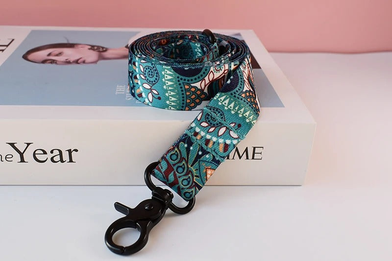 ANYWAGS Pet Leash Green Aztec Design Sytlish Strap Comfortable Dog Accessory