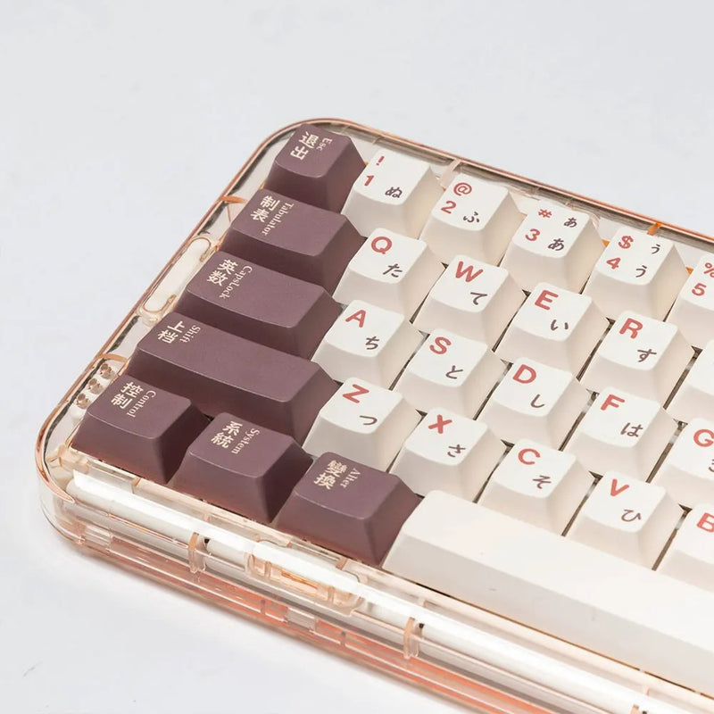 ANYMOB Keycap Keyboard Grey 142 Mechanical Keys Cute Touch Clicks