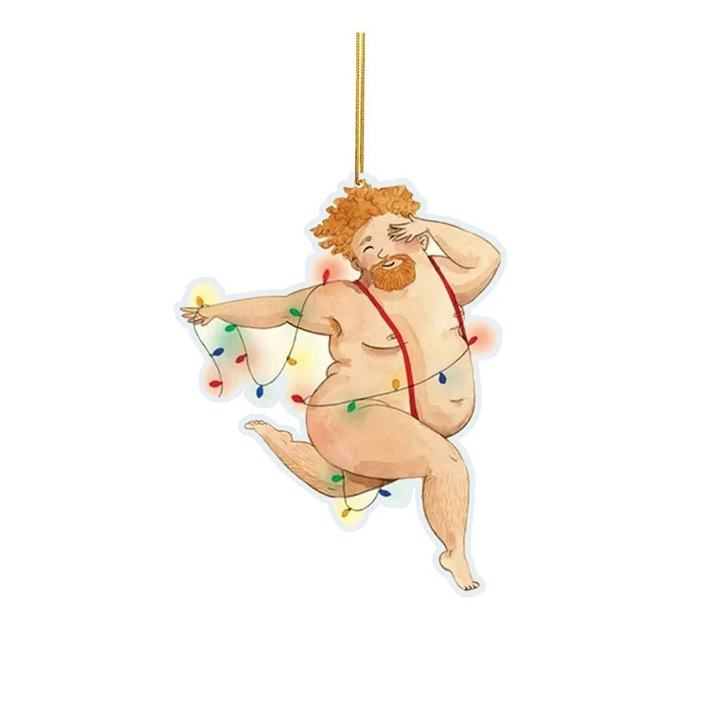 ANYDECO Christmas Funny Hanging Male Female Dance Pendan Ornaments 