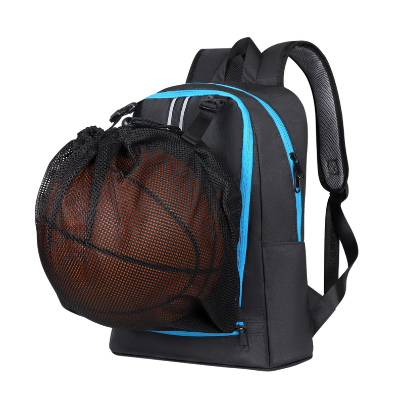 ANYPACK Basketball Backpack Black Large Capacity Sports Bag With Ball Compartment Durable Design For Gym Travel And Outdoor Training