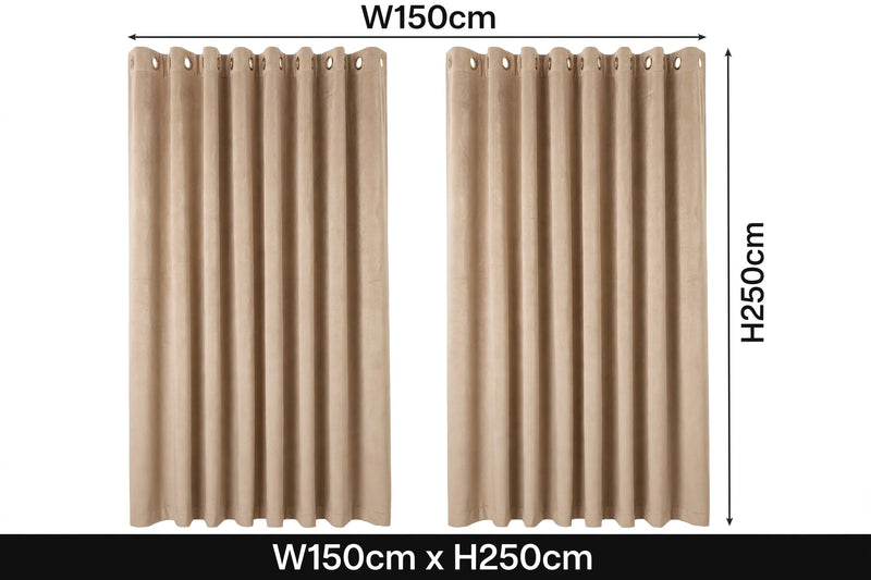 Anydrape Light Pawn Velvet Blackout Curtains – High‑Quality Modern Luxury Drapes for Living Room, Bedroom & Dining Windows