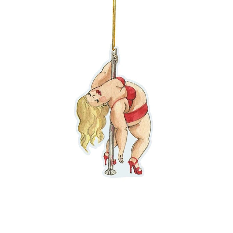 ANYDECO Christmas Funny Hanging Male Female Dance Pendan Ornaments 