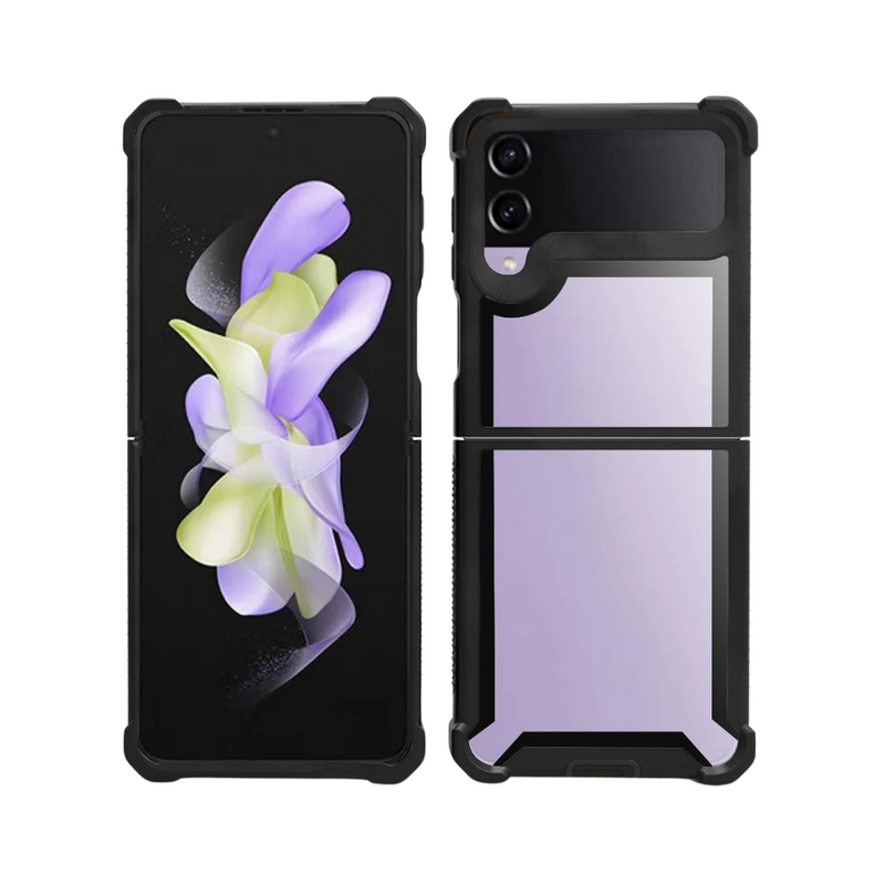 ANYMOB Samsung Case Black Military Grade Armor Shockproof Cover