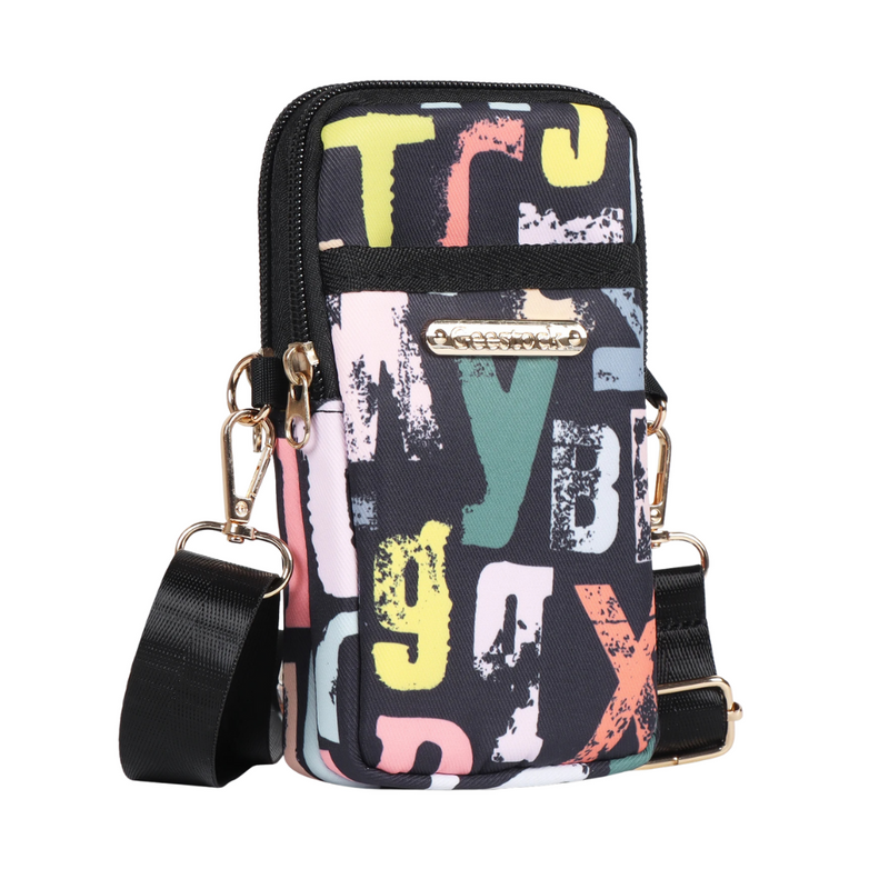 ANYPACK Armband Crossbody Bag Black Waterproof And Sweatproof Sports Phone Holder For Running Gym Workout