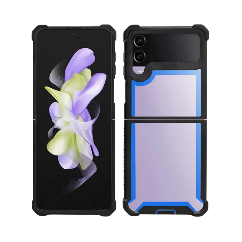 ANYMOB Samsung Case Black Blue Military Grade Armor Shockproof Cover