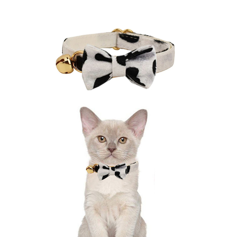ANYWAGS Cat Collar Spotted Bow Large with Safety Buckle, Bell, and Durable Strap Stylish and Comfortable Pet Accessory