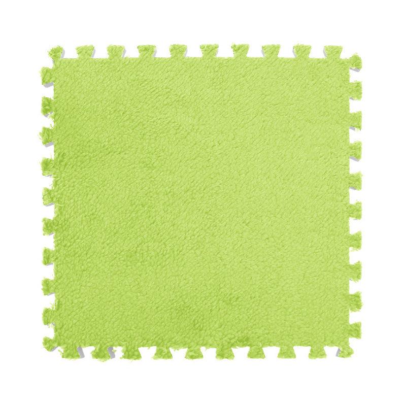 ANYHOUZ Splicing Mat Light Green 30x30cm 24Pcs Modern Foam Floor Mat Living Room Square Splicable Household Non-Slip Rugs