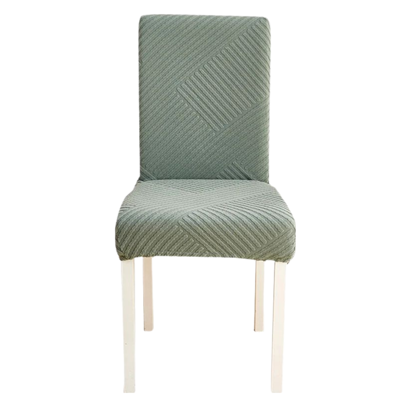 Anyseat Chair Cover Cypress Green Knitted Lines Design with Anti-Dirt and Elastic Material for Dining Room Kitchen Wedding Hotel Banquet Restaurant