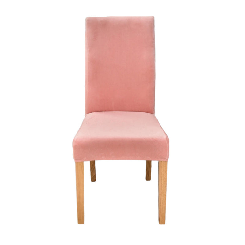 Anyseat Pink Velvet Stretch Chair Cover for Dining Room