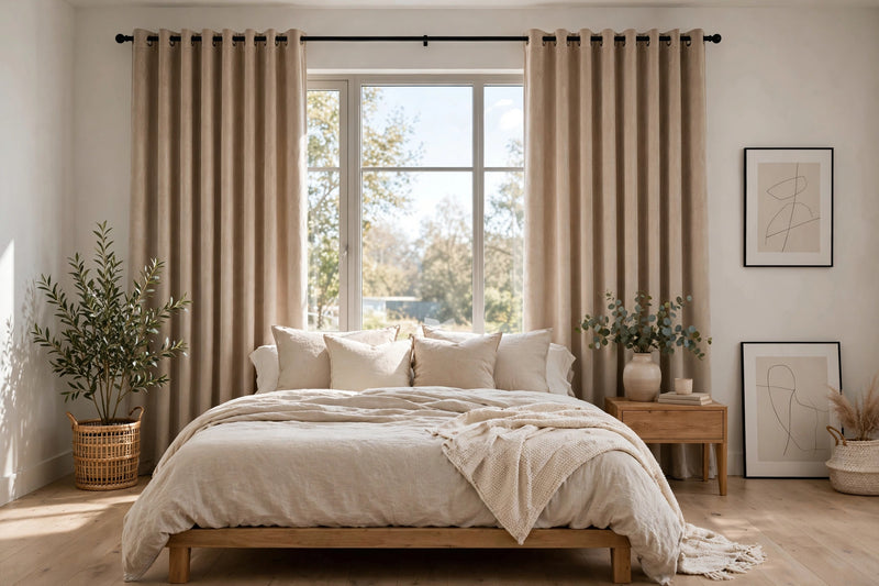 Anydrape Light Pawn Velvet Blackout Curtains – High‑Quality Modern Luxury Drapes for Living Room, Bedroom & Dining Windows
