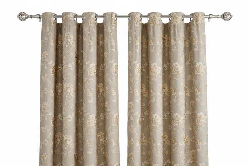 Anydrape Beige Luxury Retro Curtains – Modern Textured Drapes for Living Room, Bedroom & Dining Decor