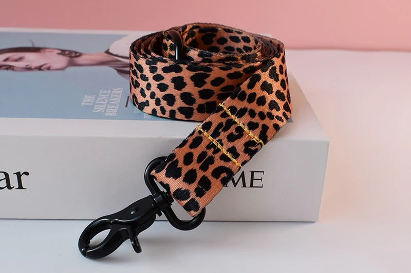 ANYWAGS Pet Leash Brown Leopard Sytlish Strap Comfortable Dog Accessory