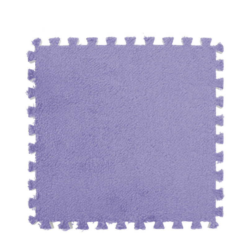 ANYHOUZ Splicing Mat Purple 30x30cm 24Pcs Modern Foam Floor Mat Living Room Square Splicable Household Non-Slip Rugs