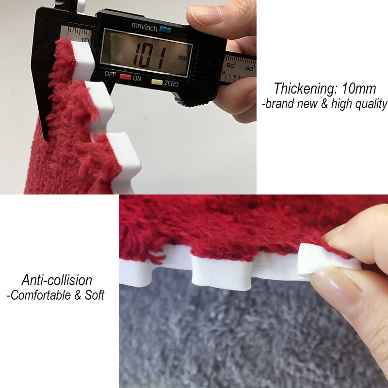 ANYHOUZ Splicing Mat Grey 30x30cm 24Pcs Modern Foam Floor Mat Living Room Square Splicable Household Non-Slip Rugs