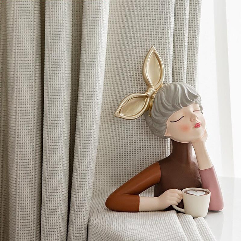 Anydrape 200cm Curtain Beige Modern Waffle Plaid for Living Room Bedroom Dining Balcony Luxury Window Drapes