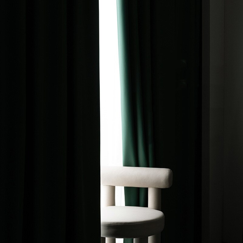 Anydrape Curtain 400cm Dark Green Modern Blackout Curtains for Living Room Bedroom Window Treatments Sound Proof Curtains Drapes