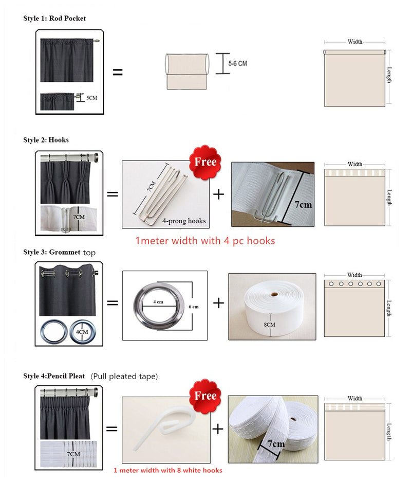 Anydrape Curtain 500cm Dark Green Modern Blackout Curtains for Living Room Bedroom Window Treatments Sound Proof Curtains Drapes