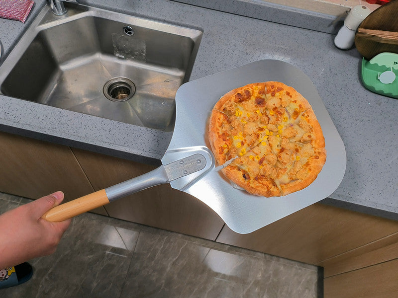 Anygleam 30x35cm Inch Pizza Spatula With Wooden Handle Bakeware Kitchen Tools Oxidation