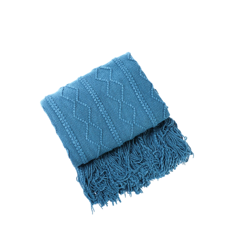 Anycozy Blue Faux Cashmere Throw Blanket Sofa Cover 130x180cm