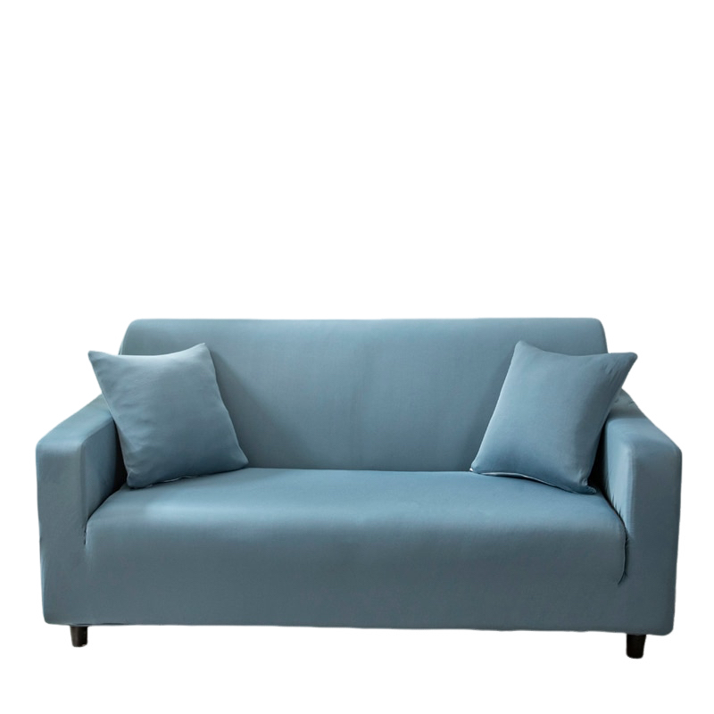Anyseat 4 Seater Sofa Cover Plain Grey Blue Style and Protection For Living Room Sofa Chair Elastic Stretchable Slipcover