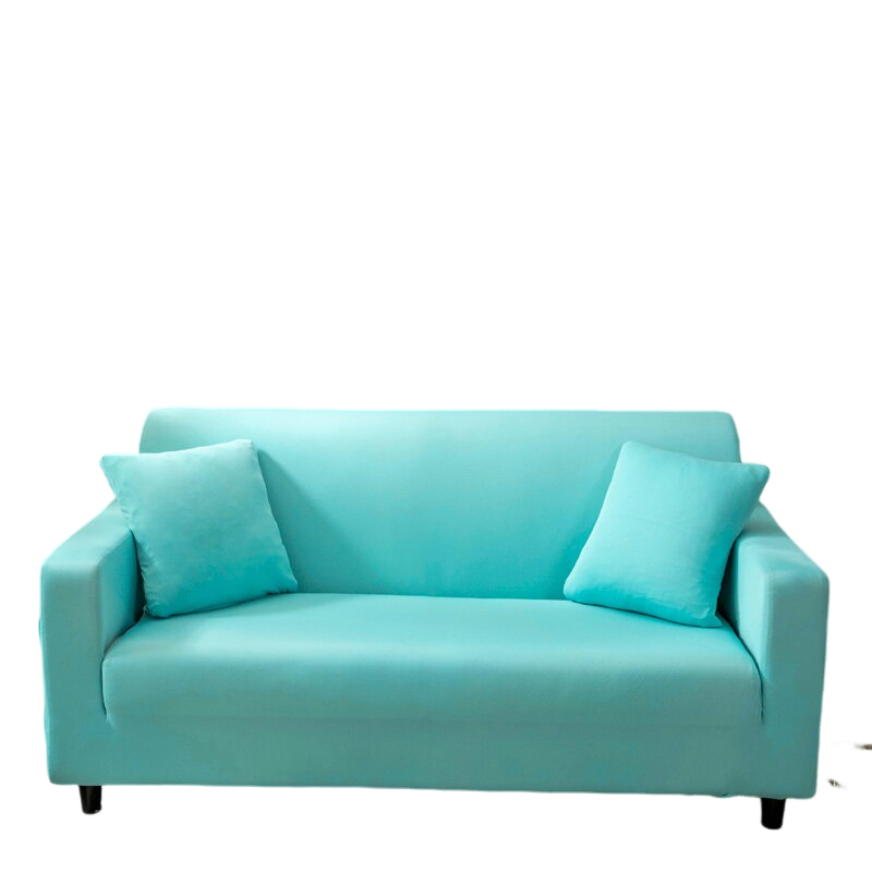 Anyseat 4 Seater Sofa Cover Plain Blue Style and Protection For Living Room Sofa Chair Elastic Stretchable Slipcover