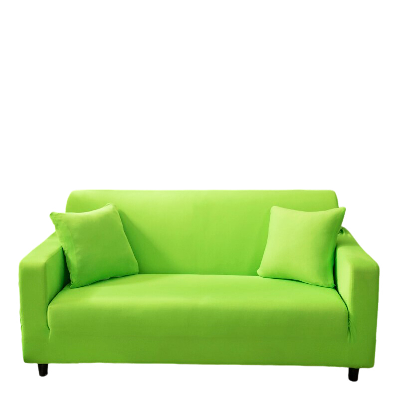 Anyhouz 4 Seater Sofa Cover Plain Apple Green Style and Protection For Living Room Sofa Chair Elastic Stretchable Slipcover