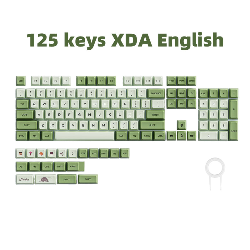 ANYMOB Keycap Keyboard Olive Green 124 Matcha English Dye Submlimation Switch Bag Pack