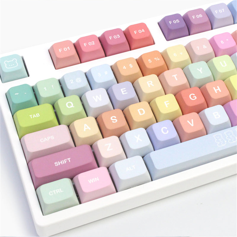 ANYMOB Keycap Keyboard Gummy Bears 133 Keys Colorful Mechanical Gaming DIY Dye Touch Clicks