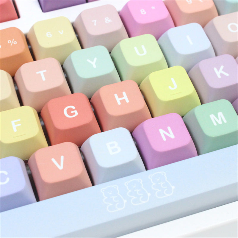 ANYMOB Keycap Keyboard Gummy Bears 133 Keys Colorful Mechanical Gaming DIY Dye Touch Clicks