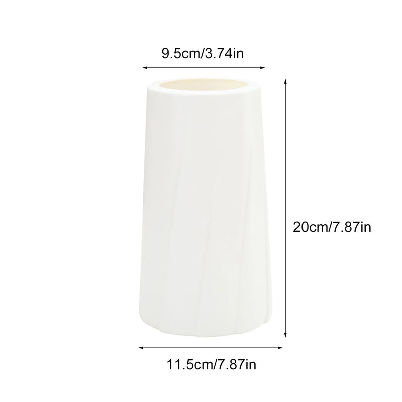 ANYDECO Flower Vase Blue Medium Nordic Plastic Table Decor