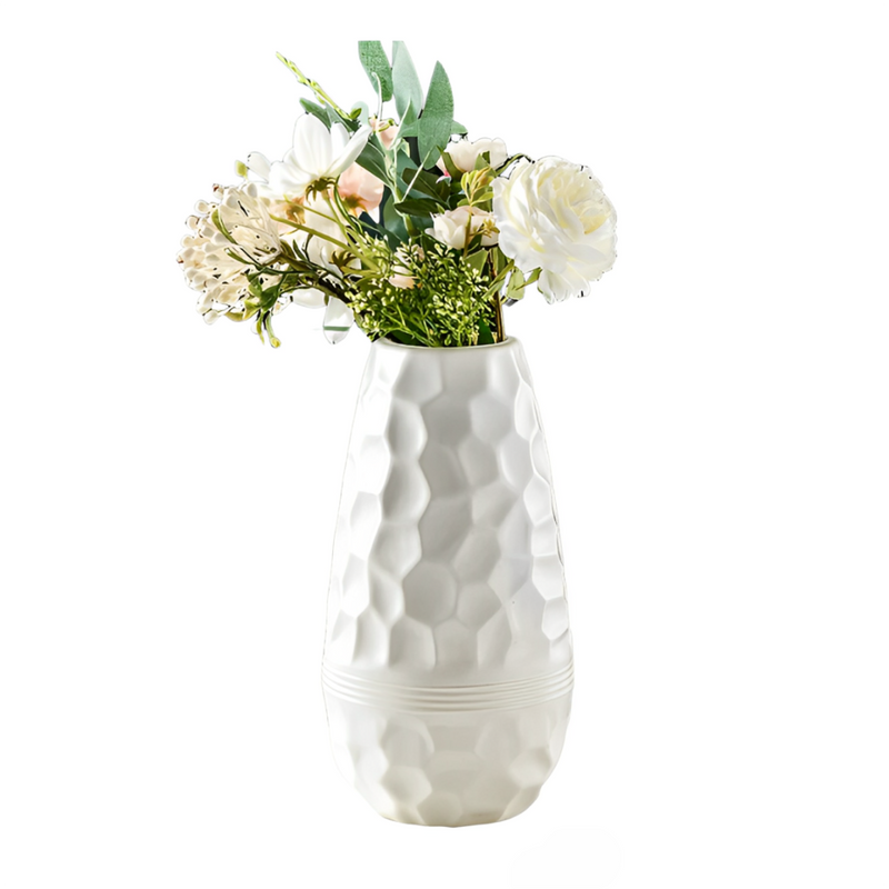 ANYDECO Flower Vase White Large Meteorite Nordic Style Table Decor
