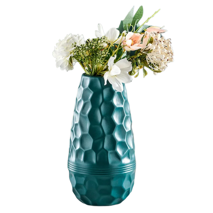 ANYDECO Flower Vase Blue Large Meteorite Nordic Style Table Decor