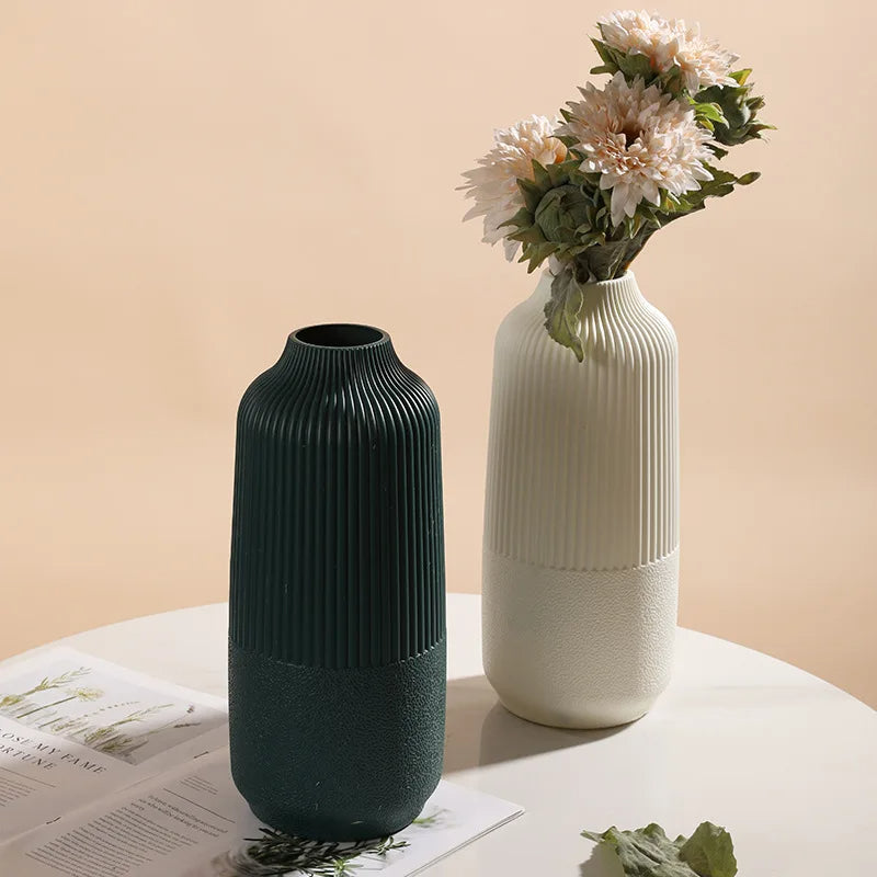 ANYDECO Flower Vase Navy Blue Large Nordic Style Pot Room Home Decor