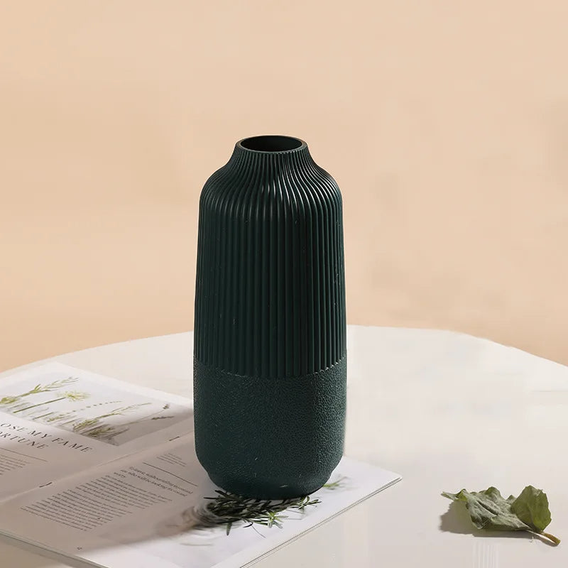 ANYDECO Flower Vase Navy Blue Large Nordic Style Pot Room Home Decor