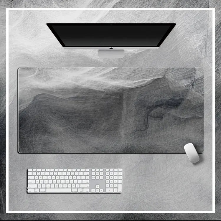 ANYMOB Mouse Pad Black White 400X900X2MM Art Design Computer Desk Keyboard Carpet Pad