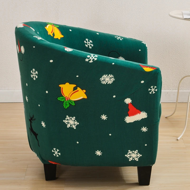 Anyseat Chair Cover Green Christmas Design Dust Proof Tub Slipcover Home Decor