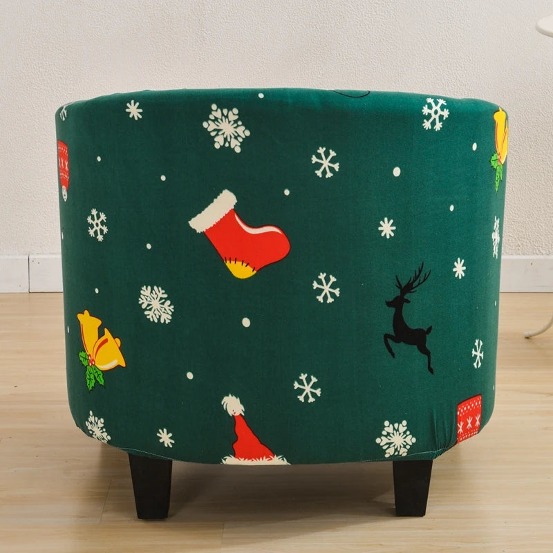 Anyseat Chair Cover Green Christmas Design Dust Proof Tub Slipcover Home Decor