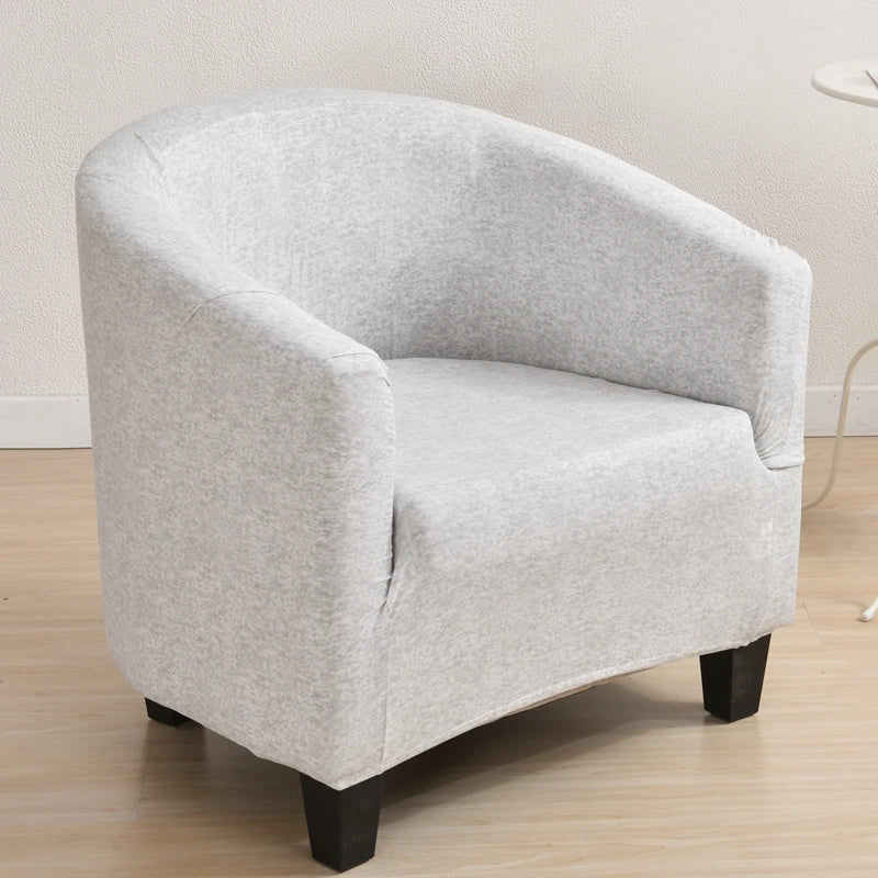 Anyseat Chair Cover Light Gray Plain Dust Proof Tub Slipcover Home Decor