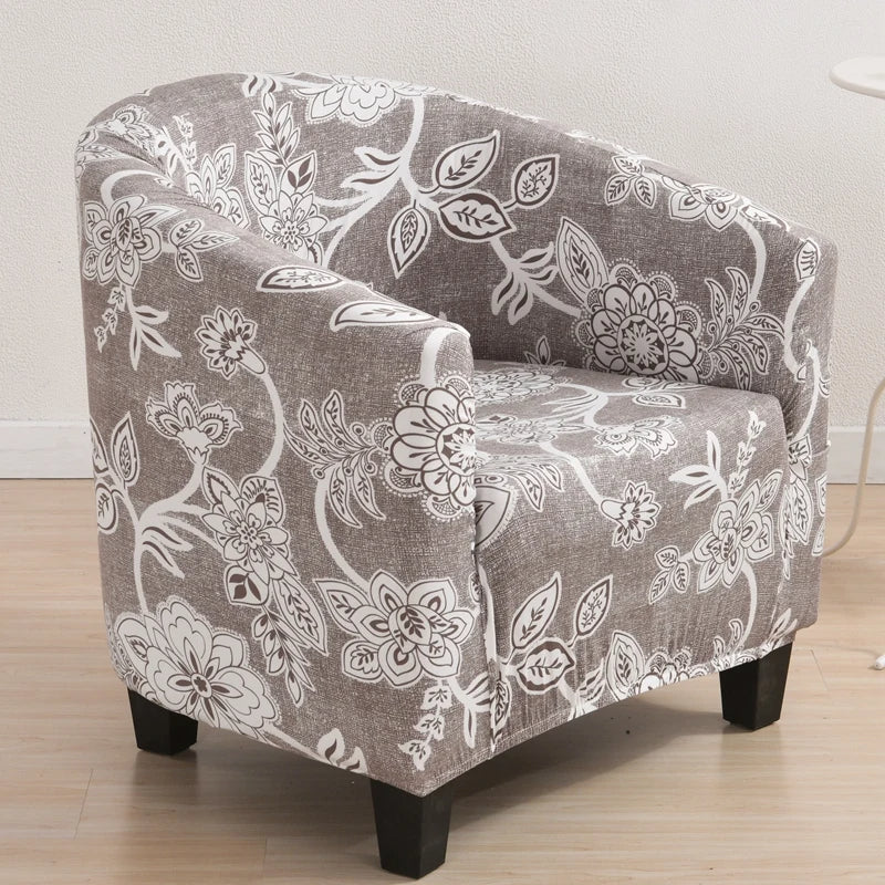 Anyseat Chair Cover Light Gray Bohemian Style Dust Proof Tub Slipcover Home Decor