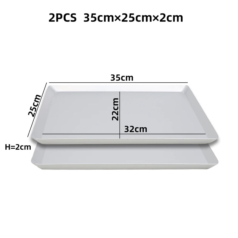 ANYGLEAM Baking Tray 2Pcs Rectangular Oven Pastry Sheet Pan