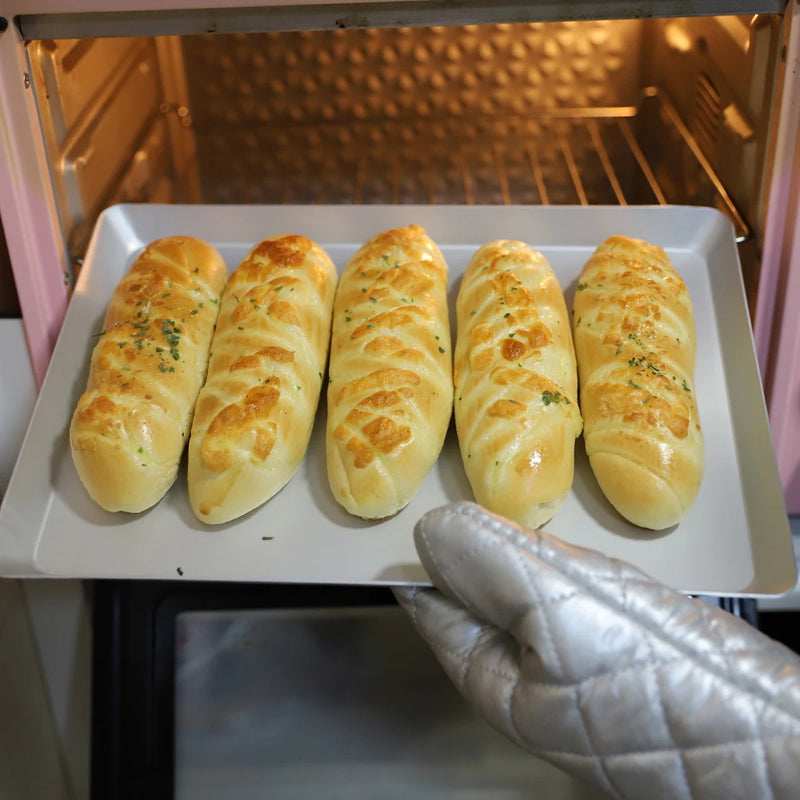 ANYGLEAM Baking Tray 2Pcs Rectangular Oven Pastry Sheet Pan