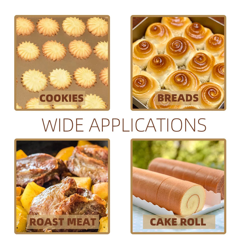 ANYGLEAM Baking Tray Silver Square Non Stick Oven Toaster Pastry Sheet Pan With Hole