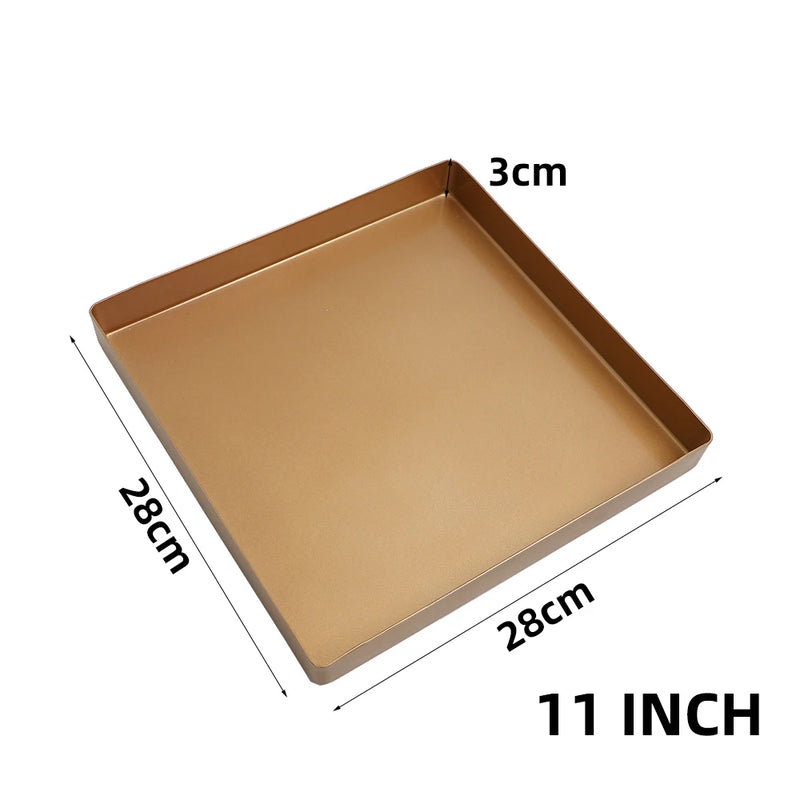 ANYGLEAM Baking Tray Golden Square Non Stick Oven Toaster Pastry Sheet Pan