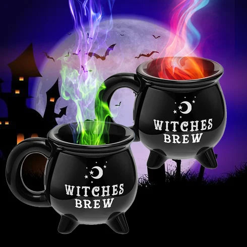 ANYGLEAM Coffee Mug Black Witches Brew Print Ceramic Drinkware