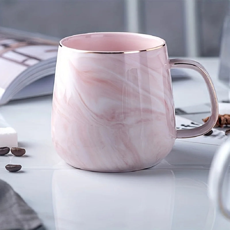 ANYGLEAM Coffee Mug Nordic Style Marble Pattern Cup Drinkware