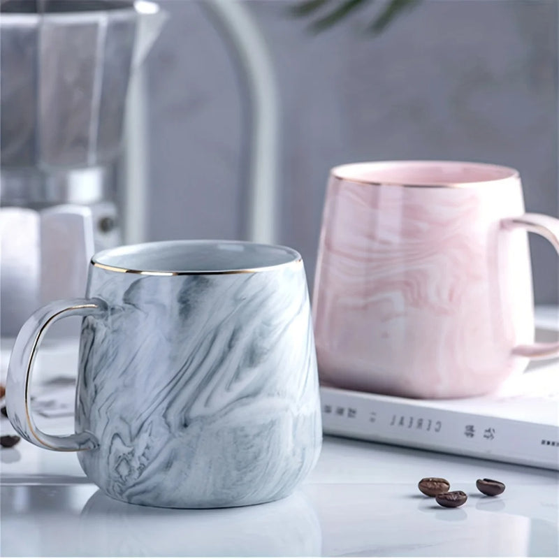 ANYGLEAM Coffee Mug Nordic Style Marble Pattern Cup Drinkware