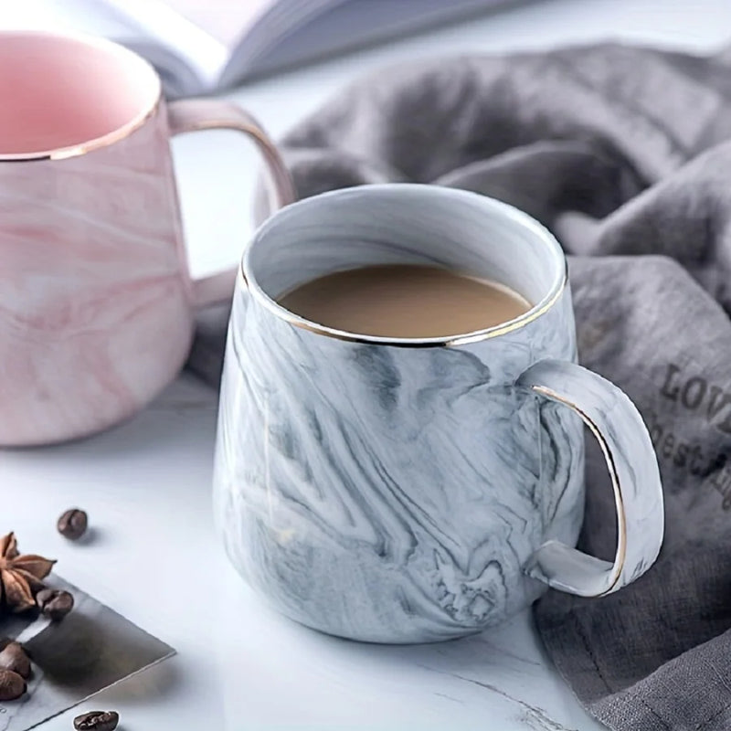 ANYGLEAM Coffee Mug Nordic Style Marble Pattern Cup Drinkware
