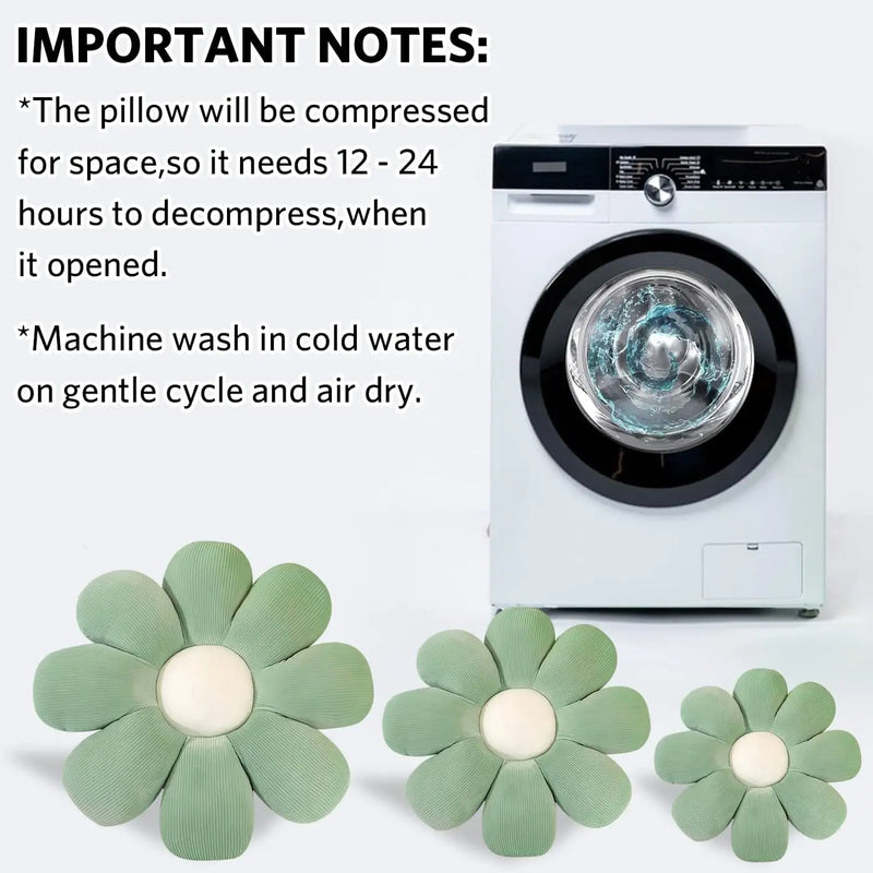 Anypillow Blue Daisy Throw Pillow with Plush Cushion